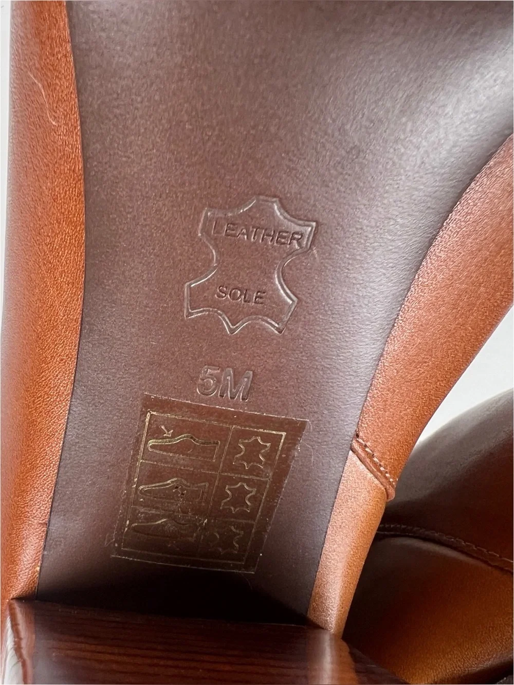 TORY BURCH Women’s Size 5M Carmelite Brown Leather Devon Block Heel Tall Boot
